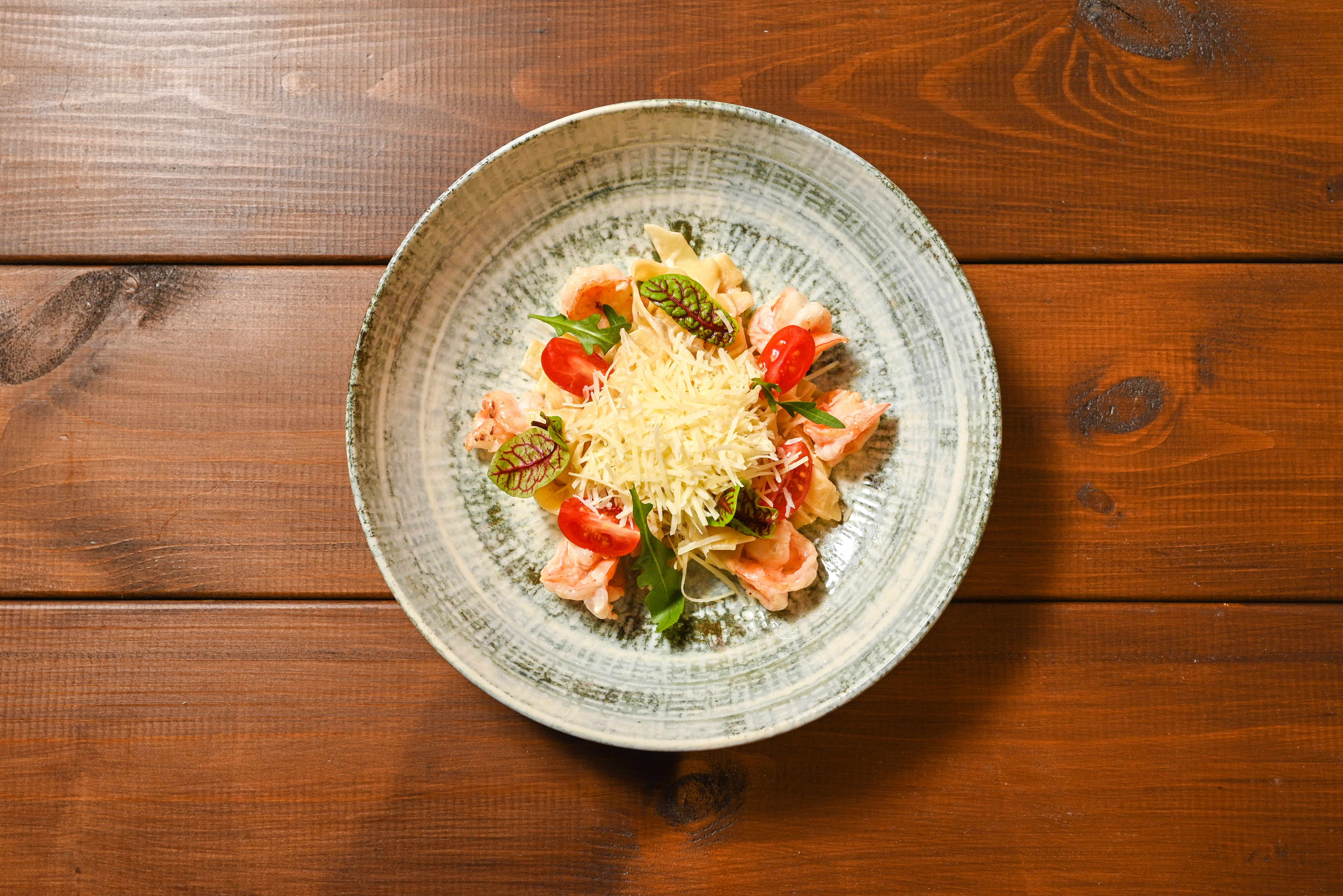 Тальятелле с креветками